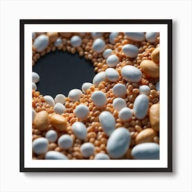 Frame Created From Legumes On Edges And Nothing In Middle Miki Asai Macro Photography Close Up Hy (3) Art Print