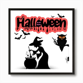 Witch And Cauldron Art Print