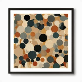 Abstract Polka Dots Art Print