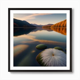 A Crisp Autumn Evening's Reflection Art Print