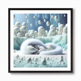 Alien Sleeping 42 Art Print