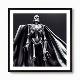 Skeleton With Cape Art Print