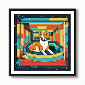 Dog Chilling Art Print