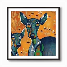 Charming Creatures: Watercolor Animals Art Print