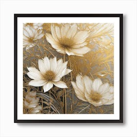 White Flowers 2 Art Print