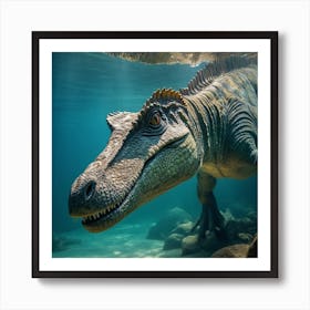 Dino Swim Art Print