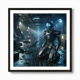 Futuristic Robot Art Print