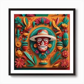 Mexican Mask Art Print