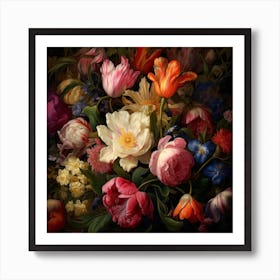 Fa Vintage Floral 57 Art Print