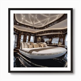 Luxury Yacht Bedroom Art Print