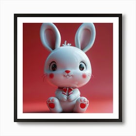 Valentine Bunny Art Print