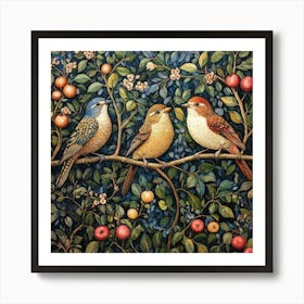 Birds On A Branch Art 11 Art Print