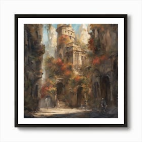 City In The Fall Art Print