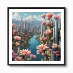 Flowers In The Sky Art Print