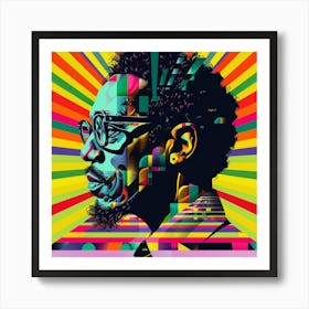 Man With Glasses 2 Art Print