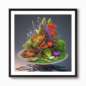 Plate Of Vegetables Art Print