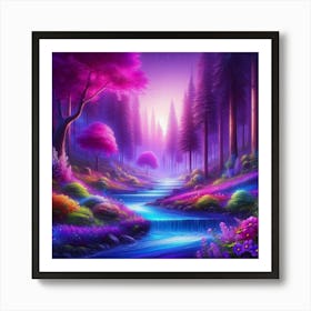 Forest In The Night 1 Art Print