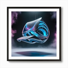 Leonardo Phoenix A Futuristic Surrealistic Computer With A Mes 2 Art Print