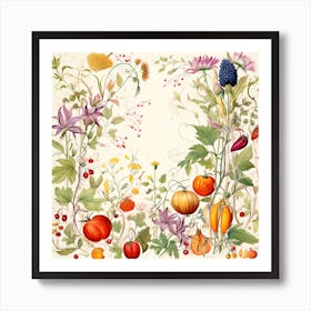 Garden Of Fruits And Vegetables Art Print