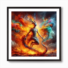 Demon Of Fire Art Print