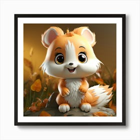 Cute Fox 73 Art Print