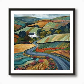 Country Road in England, Wessex Art Print