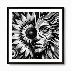 Black And White Painting 2 Art Print