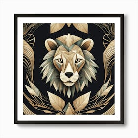 Lion Head Art Print