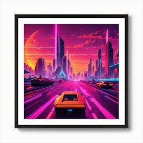 Futuristic City 7 Art Print