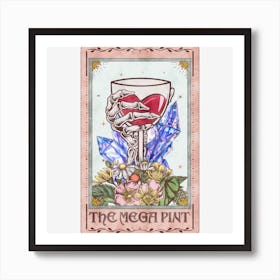 The Mega Pint Skeleton Tarot Card Art Print