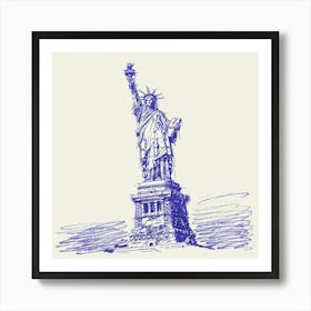 A Usa Hand Drawn Sketch Illustration 1720362545 3 Art Print