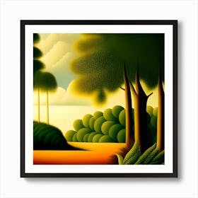 Landscape Of The Forest Art Print