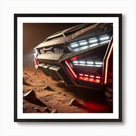 A Detailed View Of The Led Lighting On The Mars Dominator Art Print