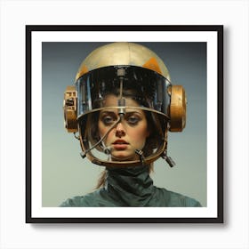 Richardvachtenberg 8000 Years Woman Facewith A Cosmonaut Helmet 8708d976 1029 4a9c B0fa D4ef39ac3a5d Art Print