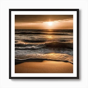 Sunset At The Beach 415 Art Print