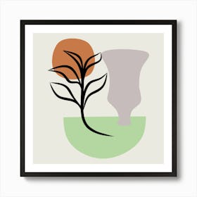 Vase And A Plant Poster