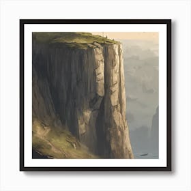 The Cliff Illustration 5 Art Print