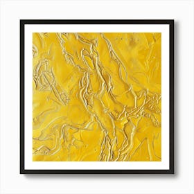 Yellow Abstract Painting Art Print