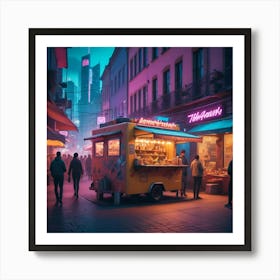 Neon City 16 Art Print