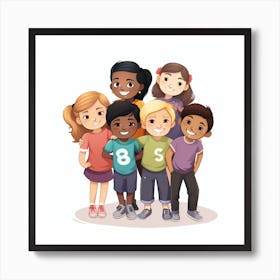 Group Of Kids 7 Art Print