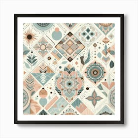 Abstract Floral Pattern Art Print