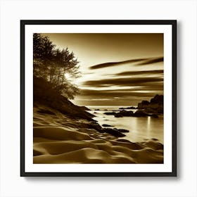 Sunset At The Beach 655 Art Print