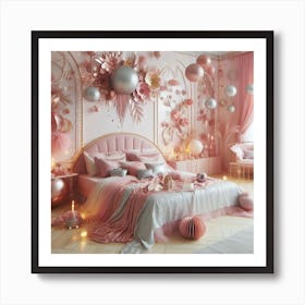 Pink Bedroom 1 Art Print