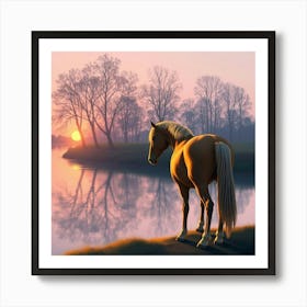 Sunset Horse 46 Art Print