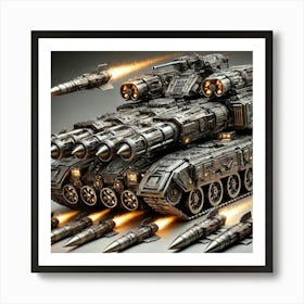 Juggernaut Tanks Missile Launchers Art Print