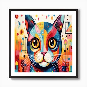 Colorful Cat 1 Art Print