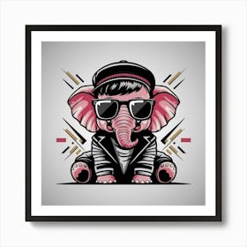 Hip Hop Elephant Art Print