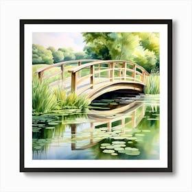 Bridge Over The Pond 1 Art Print