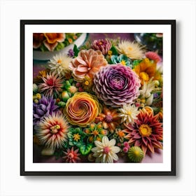 Dahlias Art Print