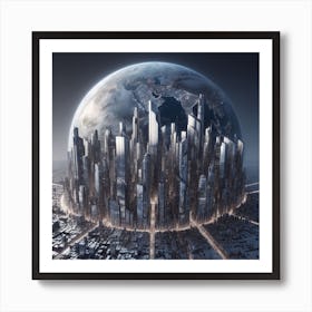 Futuristic Cityscape 135 Art Print